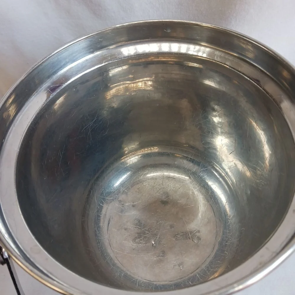 MCM Nasco Italy Aluminum Ice Bucket Double Walled Vintage